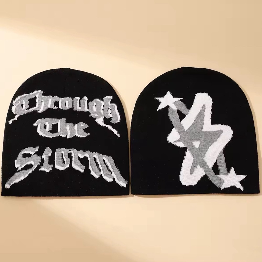 through the storm knitted beanie